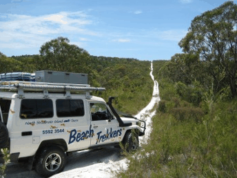Beach trekkers North Stradbroke Island - Tourism Search