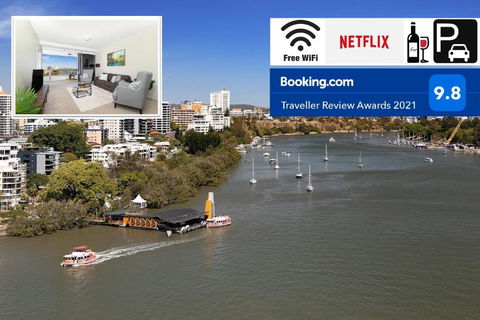 Amazing River View - 3 Bedroom Apartment - Brisbane CBD - Netflix - Fast Wifi - Carpark - Tourism Search 0